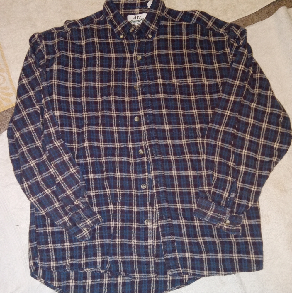 417 flannel shirt plaid in color size xl